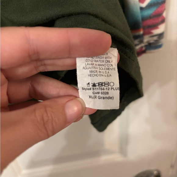 Chic Soul Forest Green Aztec Tunic - Picture 7 of 7